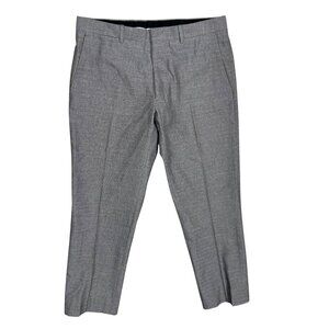 Burberry London Cotton Wool Dress Pants Grey Trousers 34x27